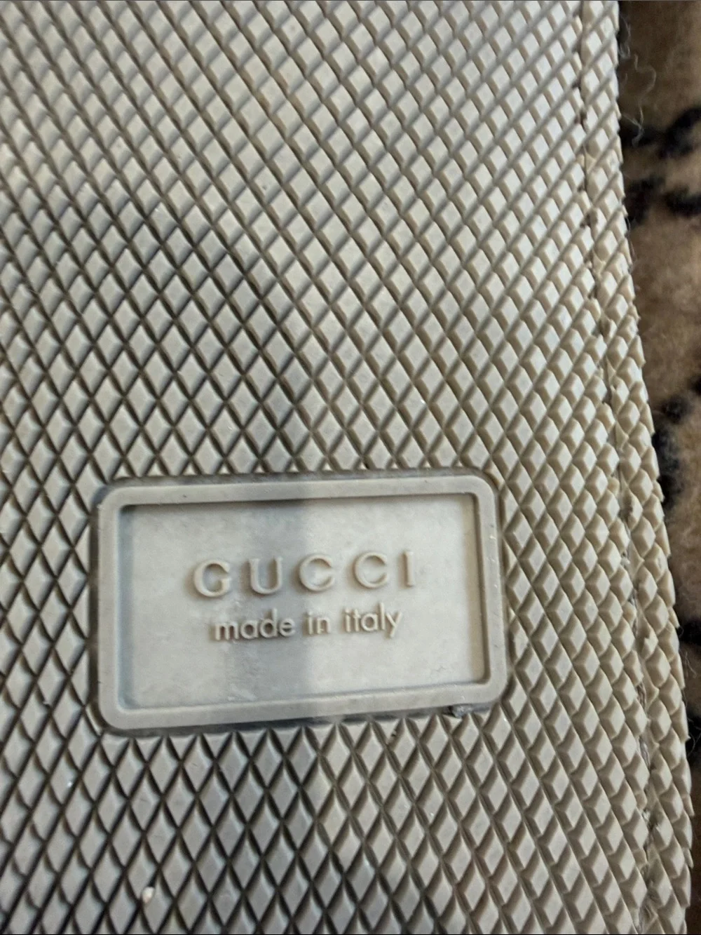 Gucci fría interlocking GG Horsebit loafer Beige Sz 10 men wool fur